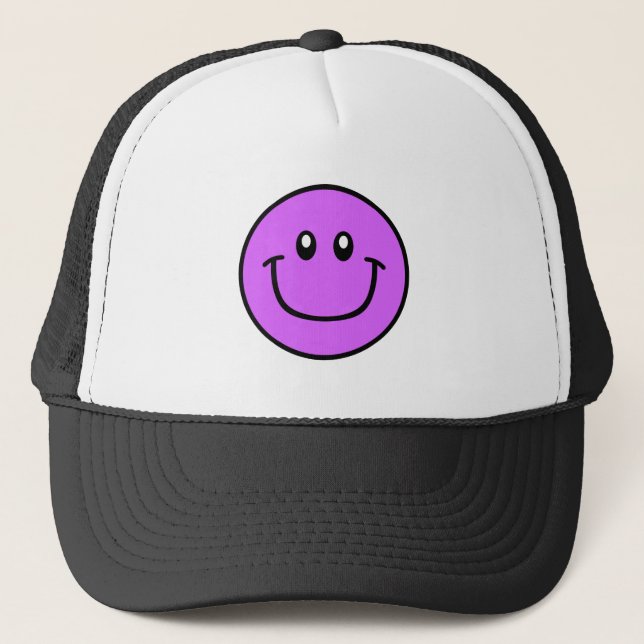 Smiling Face Hat Purple 0003 (Front)