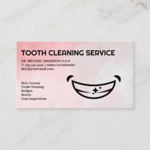 Smiling Face Logo Dental Business Card