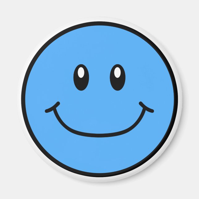 Smiling Face Magnet Blue 0001 (Front)