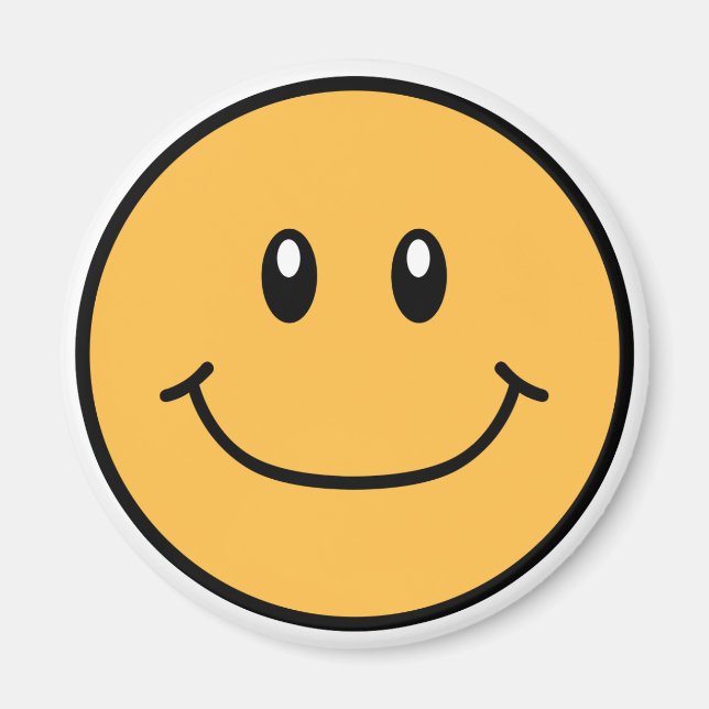 Smiling Face Magnet Orange 0001 (Front)