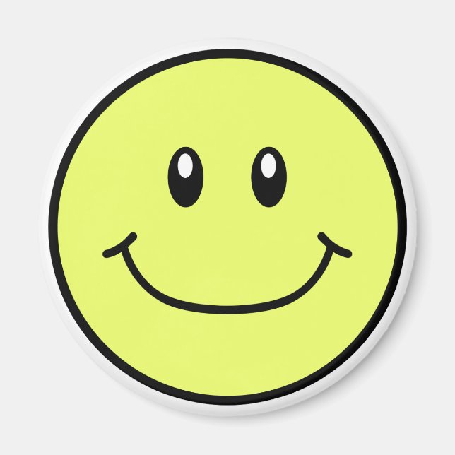 Smiling Face Magnet Yellow 0001 (Front)