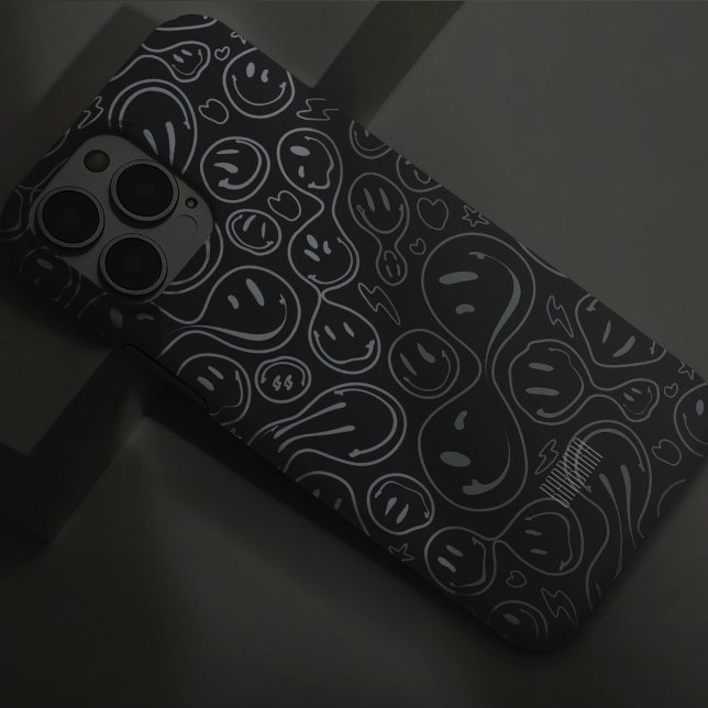 Smiling Face Pattern Playful Line Art Smile Black  Case-Mate iPhone Case (Smiling Face Pattern Playful Line Art Smile Black Case-Mate iPhone Case
)