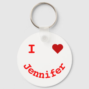 Smiling Face Personalised I Heart Key Ring