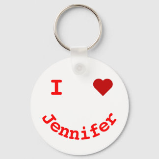 Smiling Face Personalised I Heart Key Ring