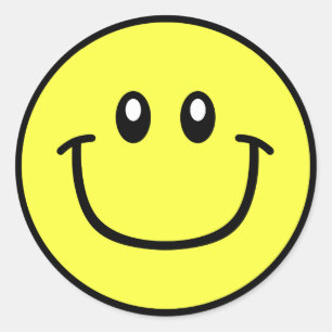 Smiling Face Stickers Yellow 0003