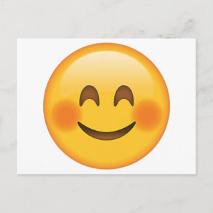 Smiling Face  with Blushed Cheeks - Emoji Postcard