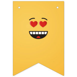 Smiling Face with Heart-Shaped Eyes Bunting