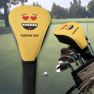 Smiling Face with Heart-Shaped Eyes Golf Head Cover