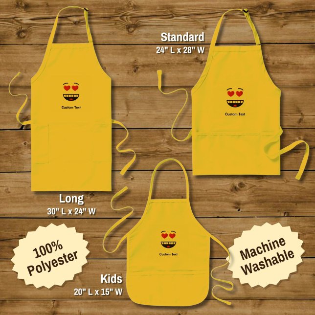 Smiling Face with Heart-Shaped Eyes Kids' Apron (Creator Uploaded)
