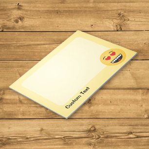 Smiling Face with Heart-Shaped Eyes Notepad