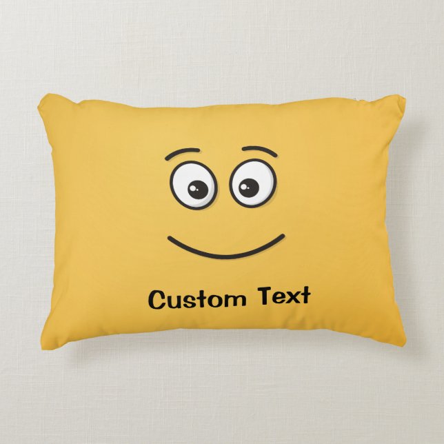 Smiling Face with Open Eyes Accent Pillow (Front)