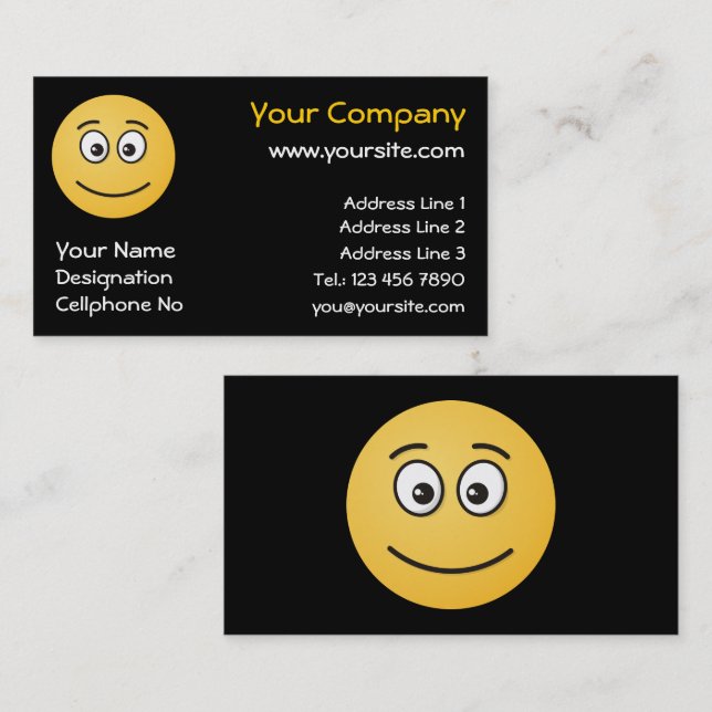 Smiling Face with Open Eyes Business Card (Front/Back)