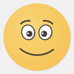 Smiling Face with Open Eyes Classic Round Sticker
