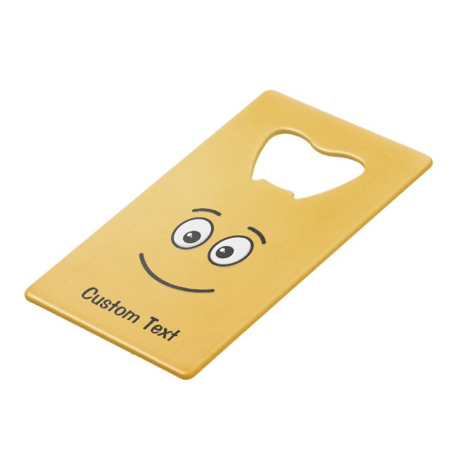 Smiling Face with Open Eyes Credit Card Bottle Ope (Front Angled)