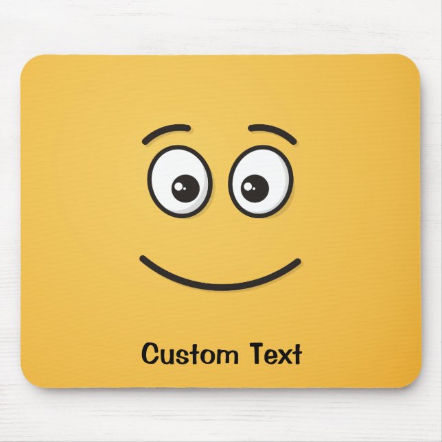 Smiling Face with Open Eyes Mouse Pad (Front)