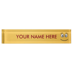 Smiling Face with Open Eyes Nameplate
