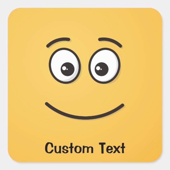 Smiling Face with Open Eyes Square Sticker (Front)