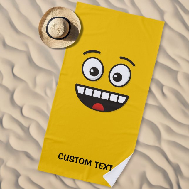Smiling Face with Open Mouth Beach Towel (Creator Uploaded)