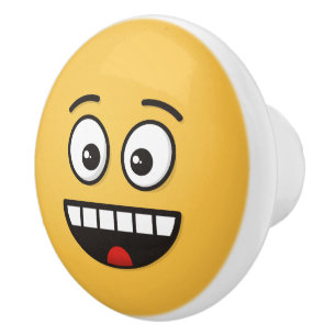 Smiling Face with Open Mouth Ceramic Knob