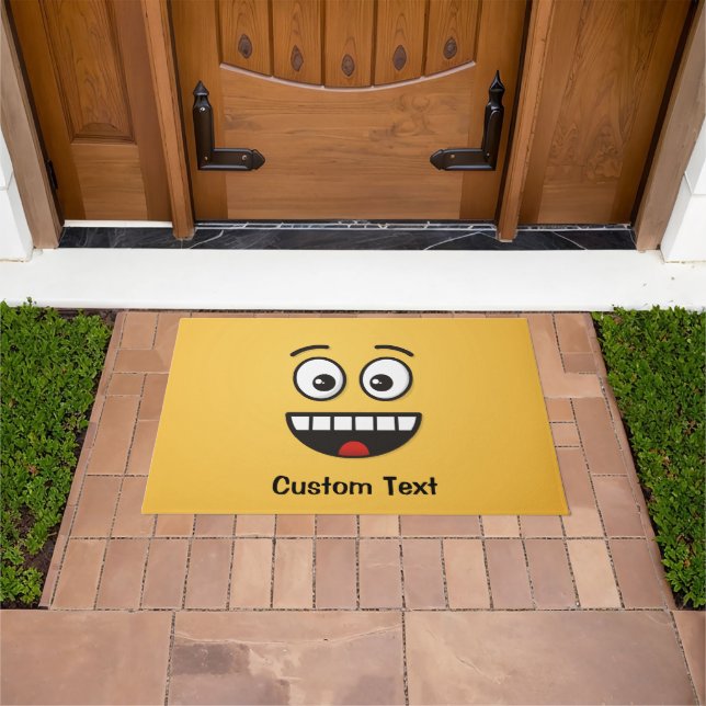 Smiling Face with Open Mouth Doormat (Outdoor)