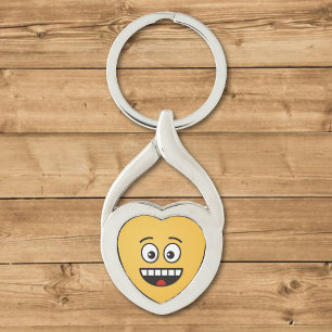 Smiling Face with Open Mouth Key Ring