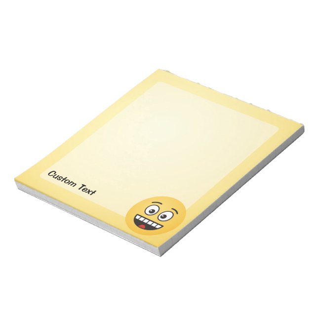 Smiling Face with Open Mouth Notepad (Rotated)