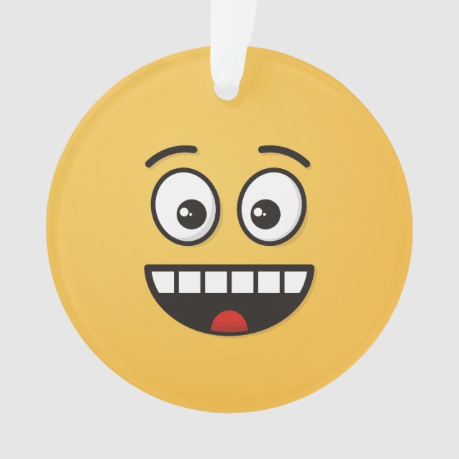 Smiling Face with Open Mouth Ornament (Front)