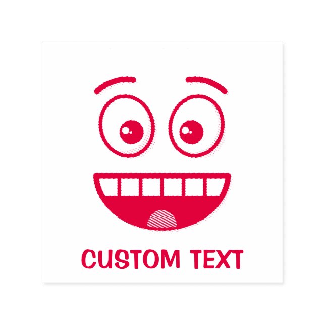 Smiling Face with Open Mouth Self-inking Stamp (Design)