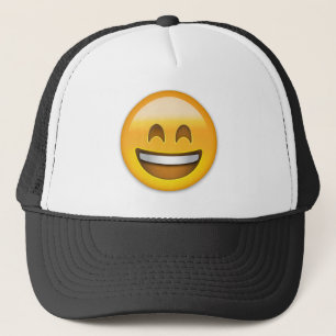 Smiling Face With Open Mouth & Smiling Eyes Emoji Trucker Hat