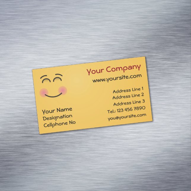 Smiling Face with Smiling Eyes Business Card Magne (In Situ)