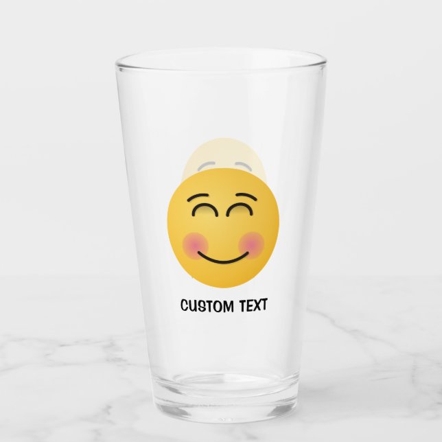 Smiling Face with Smiling Eyes Glass (Front)