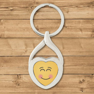 Smiling Face with Smiling Eyes Key Ring
