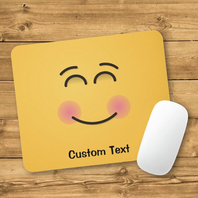 Smiling Face with Smiling Eyes Mouse Pad (Creator Uploaded)