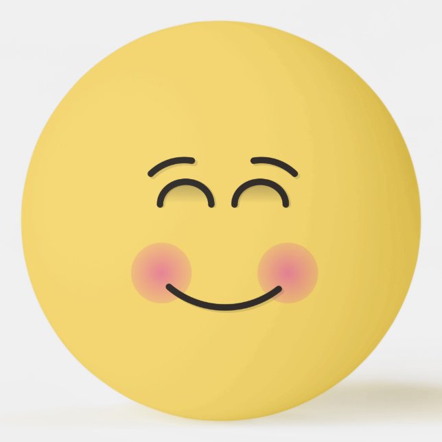 Smiling Face with Smiling Eyes Ping Pong Ball (Front)