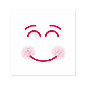 Smiling Face with Smiling Eyes Self-inking Stamp