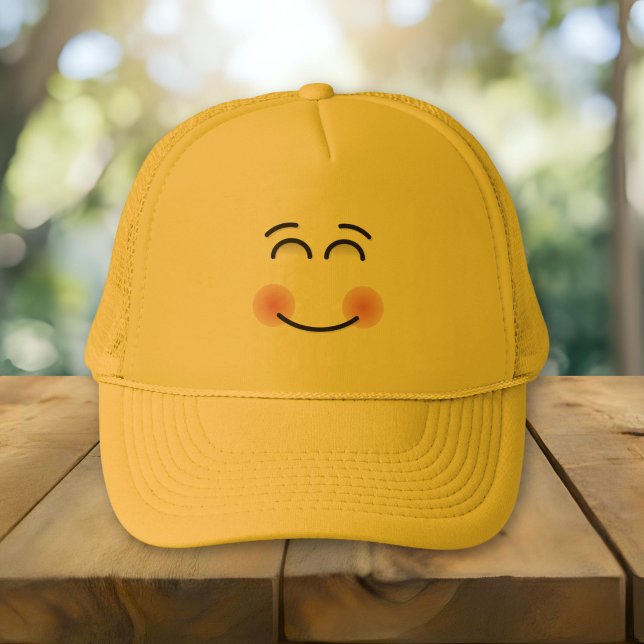 Smiling Face with Smiling Eyes Trucker Hat (Creator Uploaded)