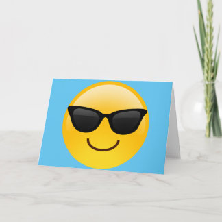 Smiling Face With Sunglasses Cool Emoji Card