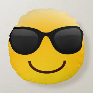 Smiling Face With Sunglasses Cool Emoji Pillow