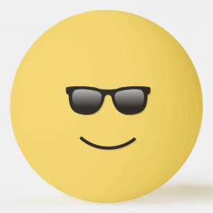 Smiling Face with Sunglasses Ping Pong Ball