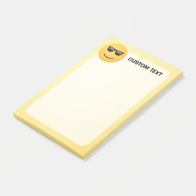 Smiling Face with Sunglasses Post-it Notes (Angled)