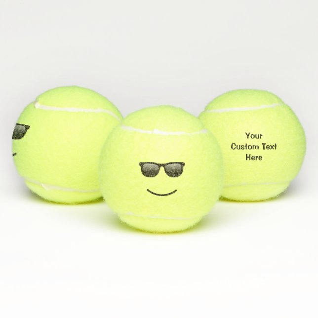 Smiling Face with Sunglasses Tennis Balls (Multi)