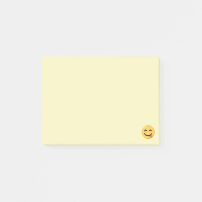 Smiling Face with Tongue Emoji Post-it Notes (Front)