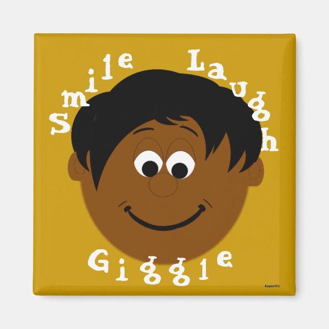 Smiling Faces Ethnic Boy Magnet (Front)