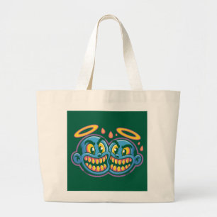 Smiling faces. large tote bag