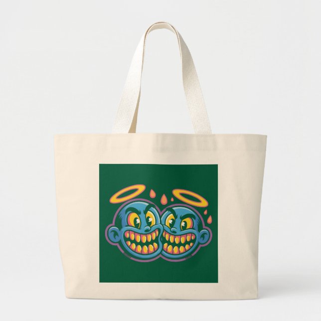 Smiling faces. large tote bag (Front)