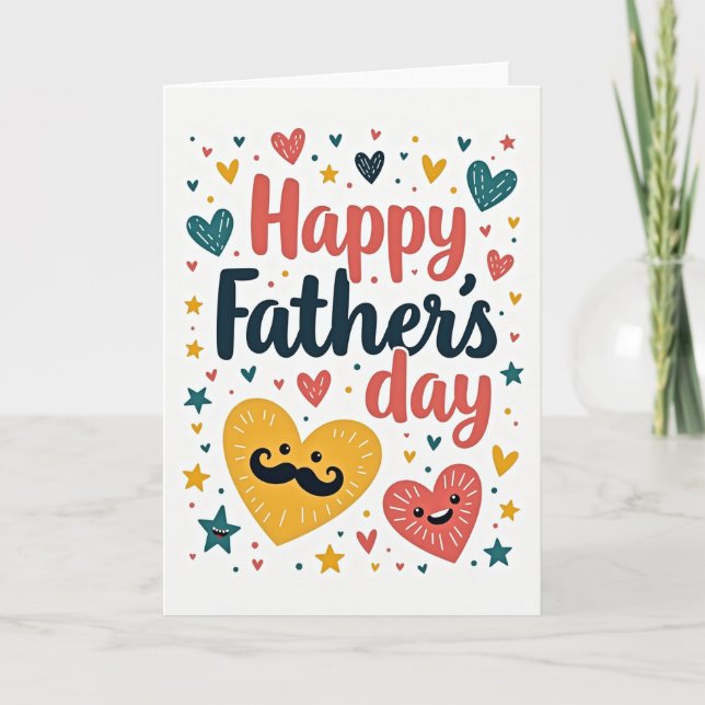 Smiling Fathers Day Art Card (Front)