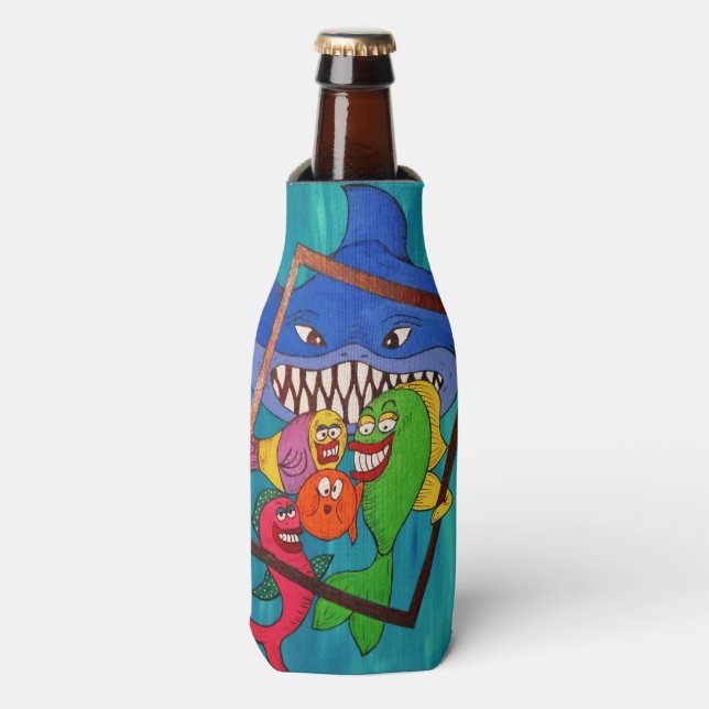 Smiling Fish Bottle and Can Cooler (Bottle Front)