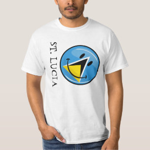 Smiling Flag of Saint Lucia T-Shirt