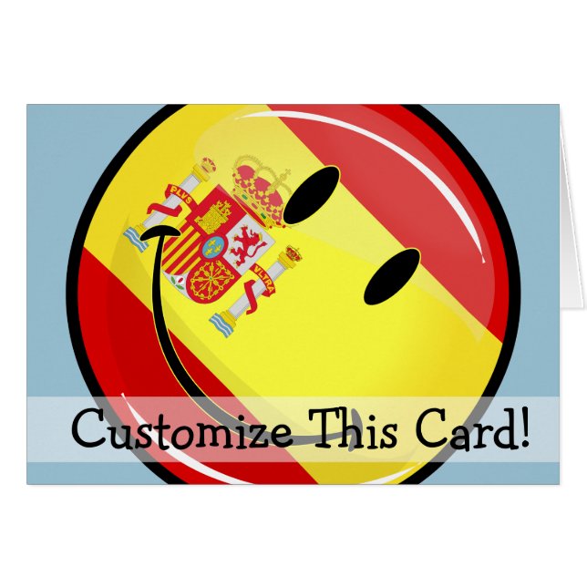 Smiling Flag of Spain (Front Horizontal)