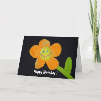 smiling flower card